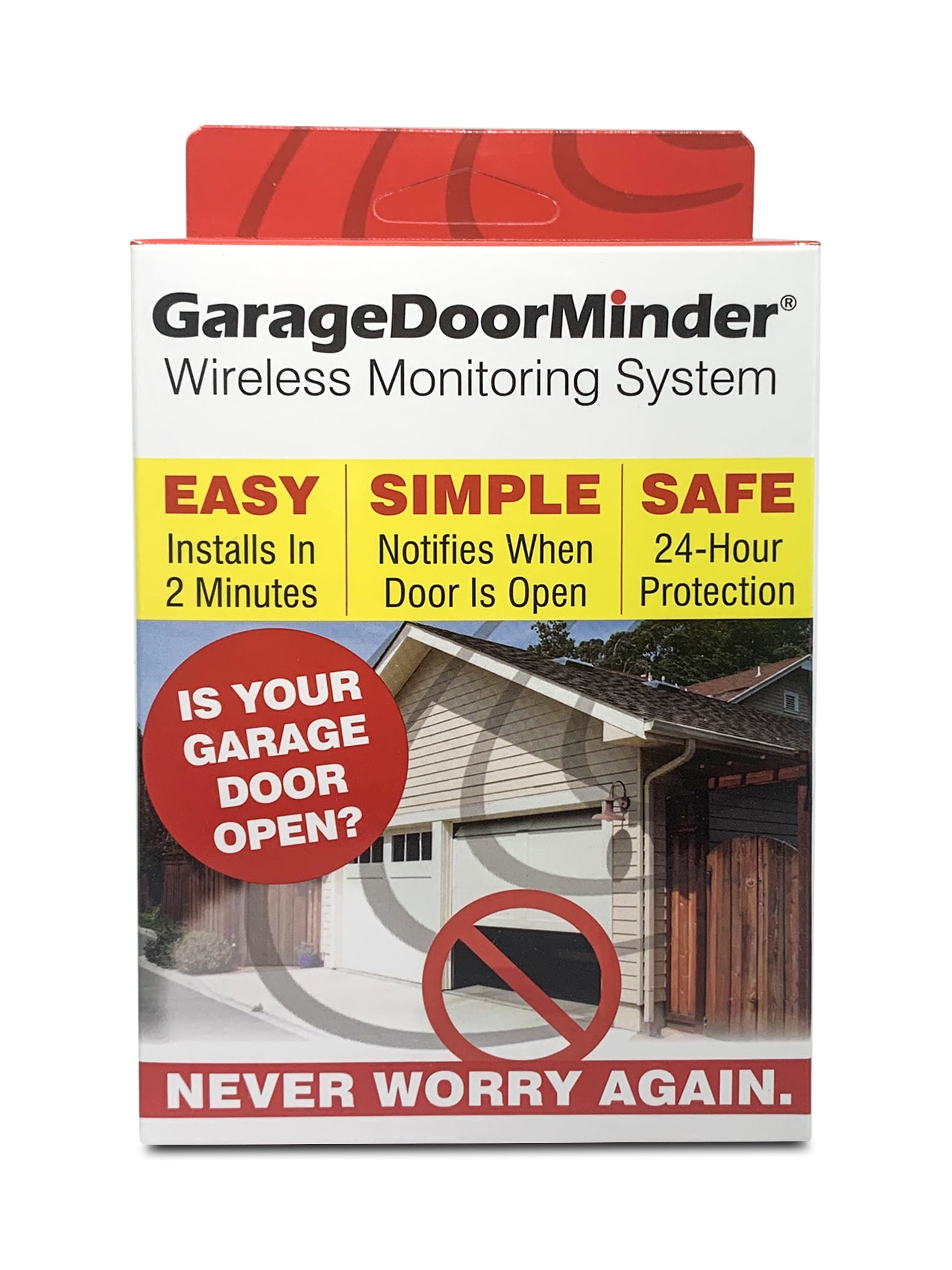 Garage Door Minder™ Garage Door Monitor Wireless No Wifi No Wires Open
