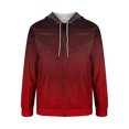 thumbnail image 2 of Zip Up Hoodies for Men Gradient Printed Sweatshirts Fleece Lined Hoodie Spring Fall Long Sleeve Tops Casual Hooded Pullover with Pockets Drawstring Hoody Outwear for Sports Running, 2 of 4