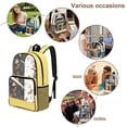 thumbnail image 5 of Whosucclay Cute Dachshund Floral Pattern 17 Inch Clear Bookbag, Zipper Closure See Through Book Bag, Side Pockets Backpack for Elementary High School Kindergarten, 5 of 10