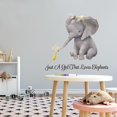 thumbnail image 2 of ELEPHANTS - Watercolor Painting Home Wall Décor Sticker Flowers Young Elephant & Duckling Design Vinyl Kids Girls Bedroom Just A Girl That Loves Elephants Wall Decal Quotes 40" x 36", 2 of 5