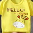 thumbnail image 4 of NOLDARES Toddler Baby Boy Birthday Outfit 1st-5th Kids Shirt Tops + Shorts Set Party Summer Clothes(Yellow,18-24 Months), 4 of 4