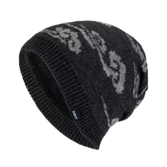 Wancir New Knitted Warm Hat Women Men Fleece Lined Thicken Beanie Hat Unisex Winter Outdoor Slouchy Skull Beanie Hat