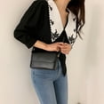 thumbnail image 4 of Camisa de mujer Verano Bordado Solapa Manga abullonada Blusa Retro Top, Negro, XL Yuarrent AP001497-08B, 4 of 7