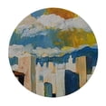 thumbnail image 2 of PIKWEEK Landscape Circular Elastic Table Cover Painting Round Fitted Tablecloth with Stretch Elastic for Picnic, Patio, Banquet and Party Tables, 2 of 7