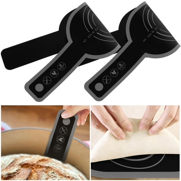 2pcs Silicone Bread Sling with Long Handle Non Stick Silicone Baking Mat Sling Tear Resistance Sourdough Bread Sling Reusable Silicone Dutch Oven Liner Silicone Baking Sheets for Bread Baking
