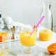 thumbnail image 4 of Juego de 5 cucharas de plástico para mezclar y pajitas | Cucharas reutilizables para té de hojas | Cucharas mezcladoras multifunción para jugos, tés, bodas, celebraciones y uso en la cocina, 4 of 5