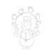 thumbnail image 2 of Lámpara LED de jardín para decoración navideña cadena de luces de Ehuebsd acero inoxidable con batería con diseño de pingüino muñeco de nieve y silueta de jardín, 2 of 3