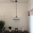 thumbnail image 5 of Tiffany Pendant Lights Plug In White Hexagon Stained Glass LED Bulb Included for Dining Room Hotel Restaurant Cafe 16"W*16"D*75"H, 5 of 8
