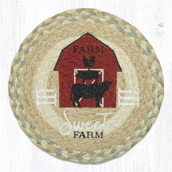 10 x 10 in. Farm Sweet Farm Printed Round Trivet