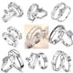 thumbnail image 4 of Anillo de pareja Anillo simple coreano Anillo de diamante de simulación Anillo clásico de circón abierto Anillo de pareja, 4 of 6