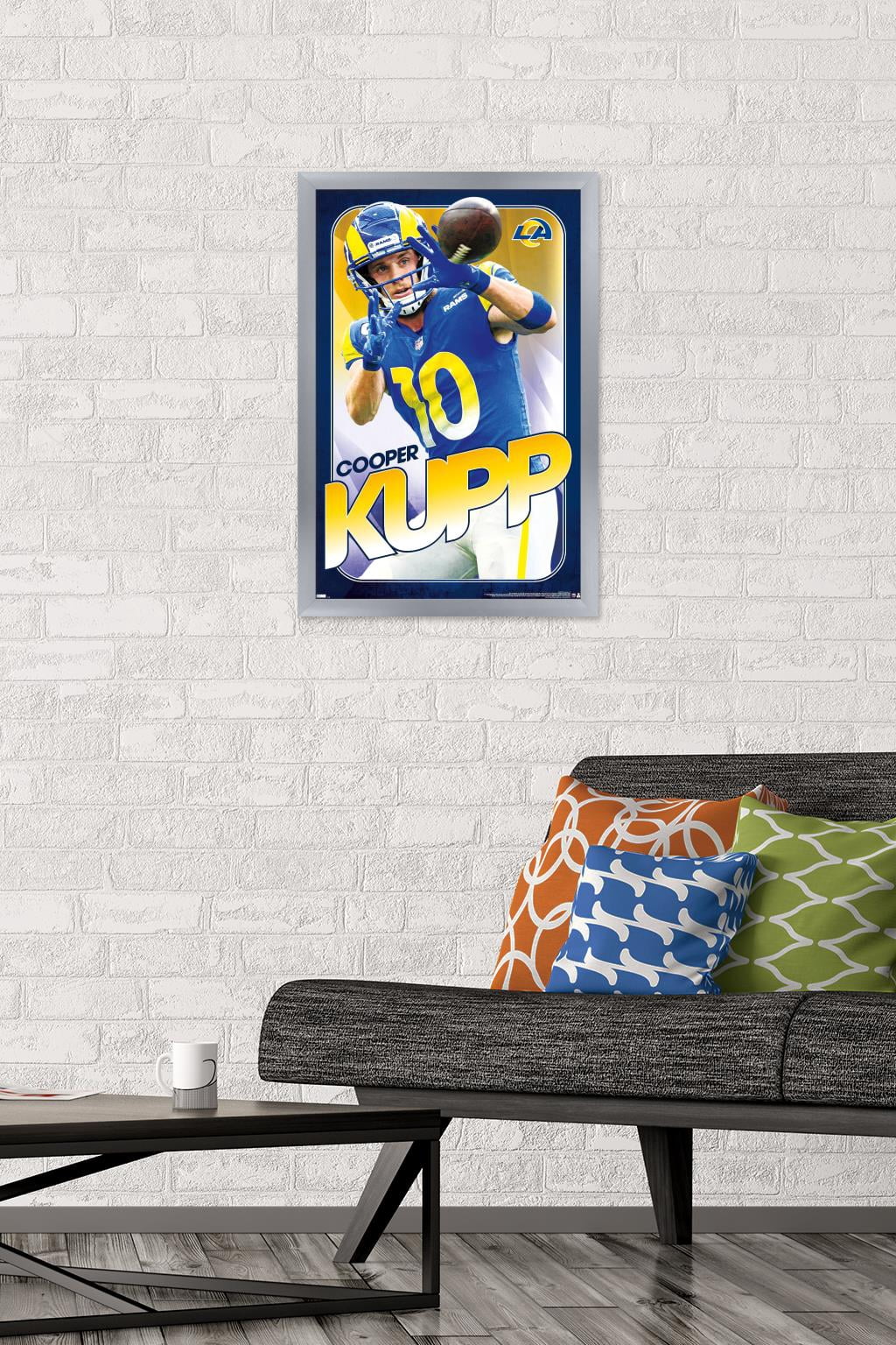 NFL Los Angeles Rams - Cooper Kupp 22 Wall Poster, 14.725" x 22.375" Framed