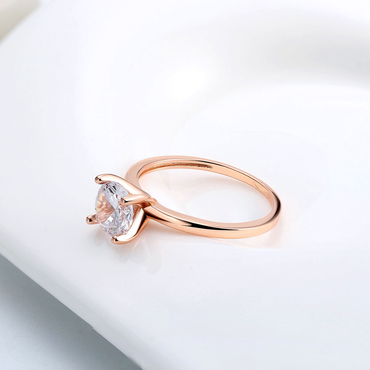 Envy Solitaire 1.25 Ct Engagement Ring for Women Promise Ring for Her Cubic Zirconia Sterling Silver Ginger Lyne