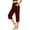 Wine, variant on Plus Size Capris for Women Solid Elastic Waist Pocket Cropped Pants Casual Stretchy Stylish Pants For Spring Summer Women's Clothing