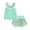 Backless Mint Green, variant on LittleSpring 4T Toddler Girls Backless Halter Tank Top and Floral Shorts 2-Piece Set, Blue