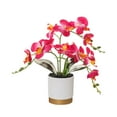 thumbnail image 5 of TISHITA Artificial Flower Faux Phalaenopsis Orchid Durable Ornament Decoration Centerpieces Potted Plants Bonsai for New Year Office Amaranth, 5 of 8