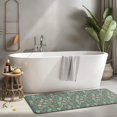 thumbnail image 2 of Green Christmas Floral Pattern Kitchen Rug Mat,Kitchen Runner Rugs Non Skid Washable,Decorative Kitchen Floor Mats for Kitchen,Sink,Laundry,17"x47.2", 2 of 7