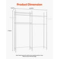 thumbnail image 2 of VEVOR Over Washer and Dryer Storage Shelves, 4 Tiers Laundry Room Drying Rack with Hanger Rod and Hooks, Two Rows Adjustable Washer Shelves Space Saver, for Laundry Room Storage & Organization, White, 2 of 8