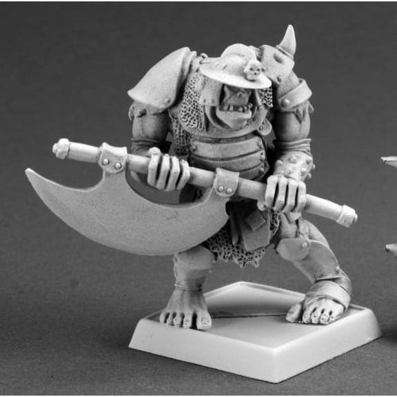 Reaper Miniatures Gologh the Vicious, Black Orc Captain #14636 Kargir Unpainted