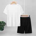thumbnail image 5 of HAOTAGS Teen Boys Mesh Active Set (12-16), Short-Sleeve Tee + Elastic-Waist Shorts Quick-Dry Breathable Sportswear White 14-15 Years, 5 of 6