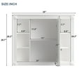 thumbnail image 5 of 35" x 28" Wall Mounted Bathroom Storage Cabinet, Modern Bathroom Wall Cabinet with Mirror (Not Include Bathroom Vanity) WQ-138, 5 of 9