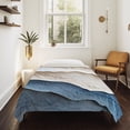 thumbnail image 4 of Blue Beige Tapestry for Bedroom Wall Hanging Tapestry, Modern Coastal Wave Abstract Art Ceiling Backdrop Tapestries Poster Blanket Wall Decor for Teens Room Living Room Dorm 55" x 73", 4 of 8