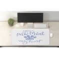 thumbnail image 2 of Saying Computer Mouse Pad, Animal Lovers Concept Your Paw Print is in My Heart Message with Paw Print, Rectangle Non-Slip Rubber Mousepad X-Large, 35" x 15", Ceil Blue and White, by Ambesonne, 2 of 2