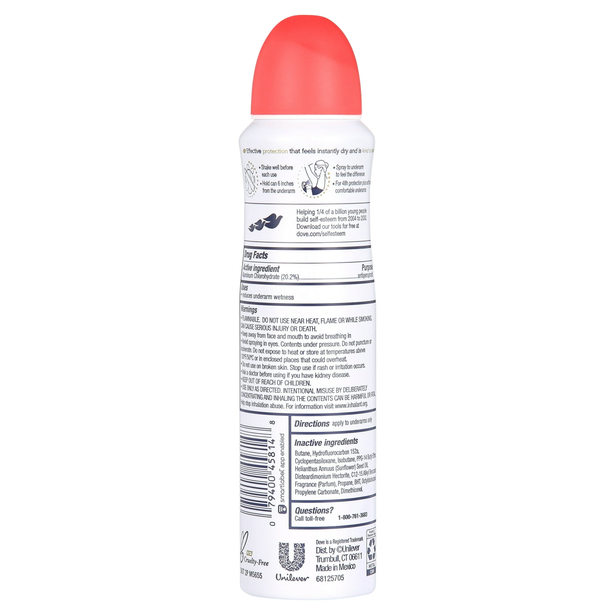 Dove Advanced Care Long Lasting Antiperspirant Deodorant Spray for Women Apple & White Tea, 3.8 oz - 2 Pack