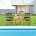 thumbnail image 1 of Costway Patio 3pcs  Acacia Wood Outdoor Furniture  Bistro Set All-Weather Rope Woven, 1 of 8