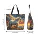 thumbnail image 5 of Disketp Starry Sky White Horse Bolsa Tote Estampada para Mujer, Bolso de Hombro y de Mano para Compras y Viajes, 5 of 8
