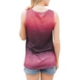 thumbnail image 6 of TWZH Women Gradient Front Pocket Wide Hem Crew Neck Sleeveless Tank, 6 of 7