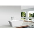 thumbnail image 2 of 59 in. Acrylic Flatbottom Freestanding Soaking Bathtub in Glossy White, 2 of 5