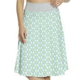 thumbnail image 1 of Women's Peacock Abstract Tropical Animal A-line Printed Skirt Casual Wear, 3XL, Pale Seafoam and Multicolor, by Ambesonne, 1 of 1