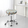 thumbnail image 7 of Round Bar Stool Seat Covers, Submarine With Fishes Undersea Elastic Round Chair Cover Stool Seat Slipcover Bar Stool Cushions Round Pad for 12-14 inch, 7 of 7
