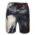 thumbnail image 3 of Fotbe Red Black Ink Style Bald Eagle Trajes de Baño Estampados para Hombre, Shorts de Verano de Secado Rápido, Ropa de Playa, Bañadores-Medium, 3 of 6