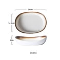 thumbnail image 2 of High-temperature Resistant Baking Tray Household Dish Plate Steamed Fish Baked Rice Dinner Plate Oven Microwave Heating Utensils, 2 of 4