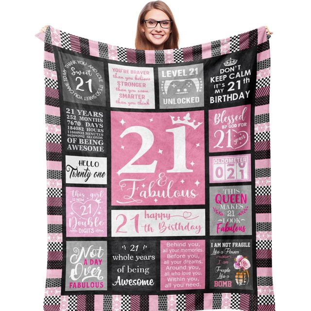 LHSHID 75th Birthday Gifts for Women Blanket 75th Birthday Decorations for Women Best Gifts for 75 Year Old Woman Happy 75th Birthday Ideas for Mom Grandparents Throw Blanket 40"x50"