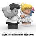 thumbnail image 3 of Replacement Figure for Little People Cinderella Playset - DRH11 ~ Fisher-Price Disney Princess Cinderella and Prince Charming ~ Replacement Cinderella Figure Wearing White Dress and Carrying Flowers, 3 of 5