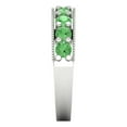 thumbnail image 4 of 0.81 ctw Wedding Band for Women - 18K White Gold Simulated Green Diamond Stackable Eternity Ring, 4 of 6