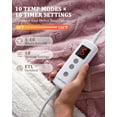 thumbnail image 4 of Twister.CK 90" x 100" Electric Heated Blanket King Size, with 10 Heating Levels & 10 Time Settings, Machine Washable Sherpa, ETL Certified, Dusty Pink, 4 of 9