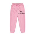 thumbnail image 6 of SUXIAN Children Boys and Girls Long Sleeve Letter Printed Lightweight Hoodie Sweatshirts and Long Pants Set Outfit Cozy Outfits Sweatsuits Sets Pink 120, 6 of 7