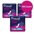 thumbnail image 3 of Prevail Daily Ultra-Thin Pads for Female Incontinence, 9 1/4 in, 30 Count, 3 Packs, 90 Total, 3 of 7