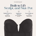 thumbnail image 2 of Dominique Valerie Backless Strapless Bra for Women #6390 - V-Wire Plunge, Memory Foam Cups - Lingerie for women, 2 of 6