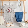 thumbnail image 5 of Yellowstone Christmas Y Wreath Baby Romper Boys or Girls, 5 of 6
