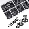 thumbnail image 5 of 500Pcs Nylon Flat Washers Thick Flat Sealing Black Plastic Washers Form M2-M10, 5 of 5