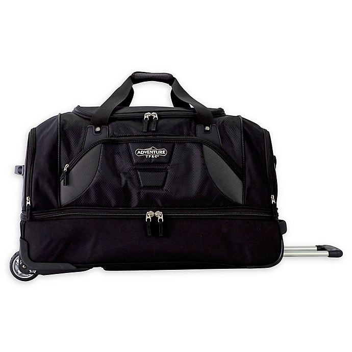Traveler's Club Adventurer 30Inch Rolling DropBottom Duffle Bag in