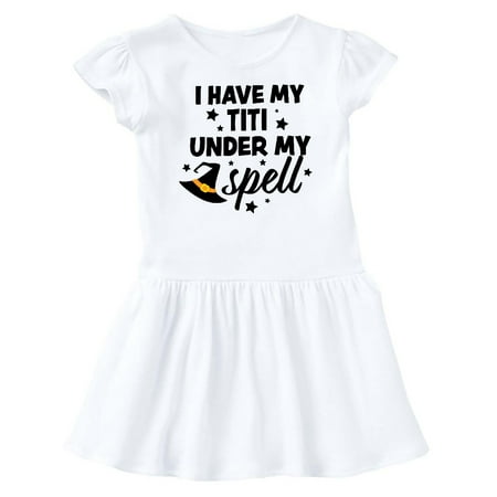 

Inktastic I Have My Titi Under My Spell with Cute Witch Hat Gift Baby Girl Dress