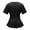 Black, variant on Womens Summer Tops Clear Round Collar Solid Color Short Sleeve Women'-shirt Lace Desire Casual T-shirt Top