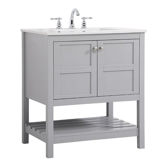 30 inch Single Bathroom Vanity in Gray