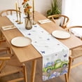 thumbnail image 3 of Table Runner 70 Inches Long for Kitchen Dining, Blue Purple Floral Dresser Scarf Farmhouse, Dining Table Decorations for Wedding/Parties, Spring Country Hydrangea Flower Truck 13 x 70 In, 3 of 8