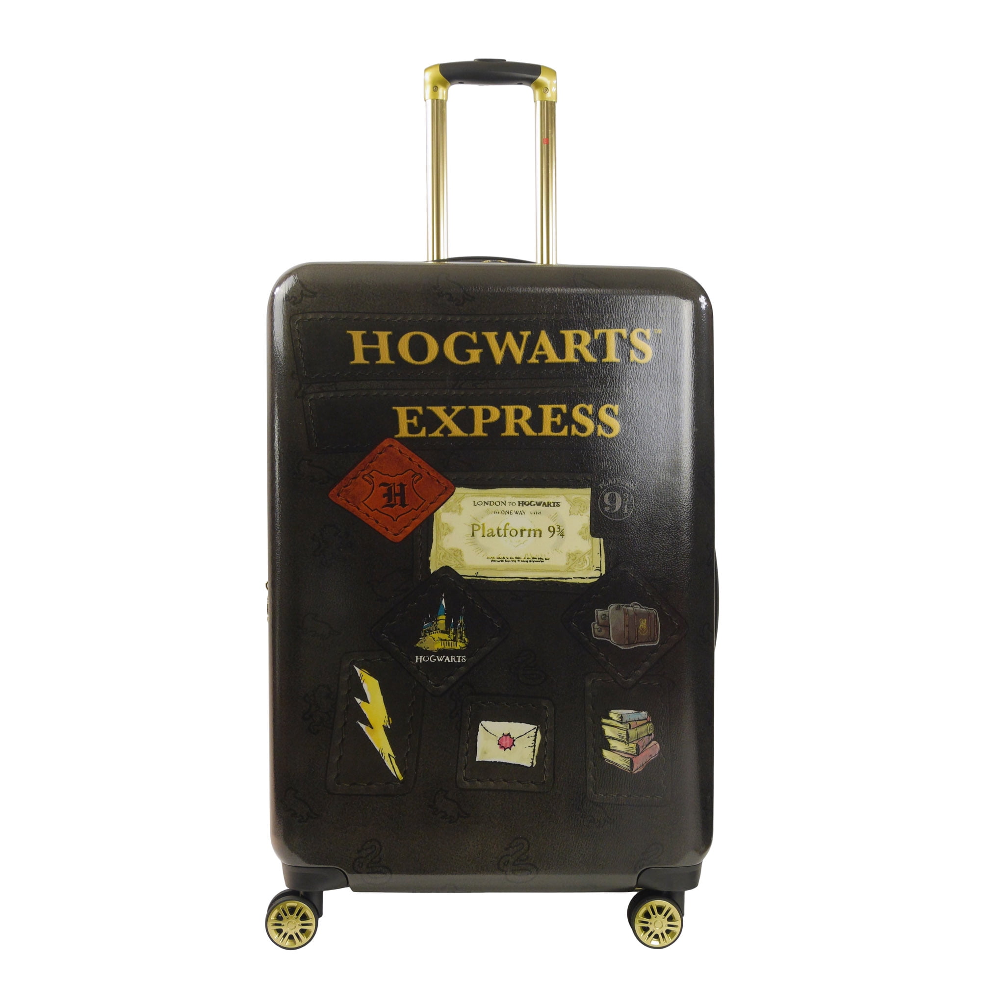 Harry Potter 29 Inch Rolling Luggage, Hogwarts Express Hardshell Suitcase with Spinner Wheels, Black